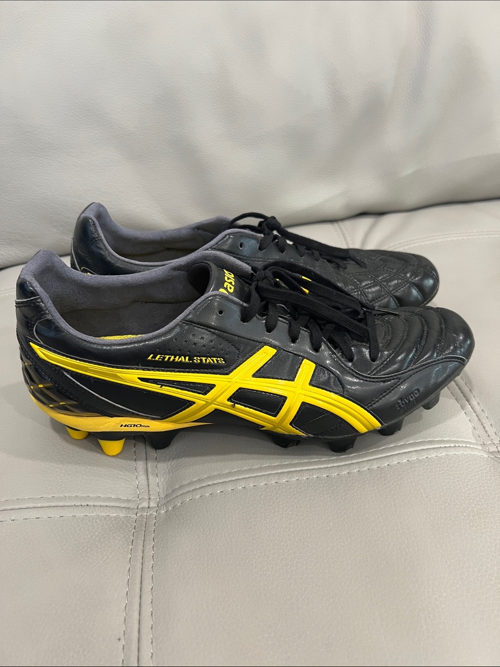 ASICS Black and Yellow Lethal State Men's Soccer Cleats